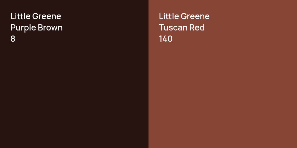 Little Greene Purple Brown vs. Little Greene Tuscan Red