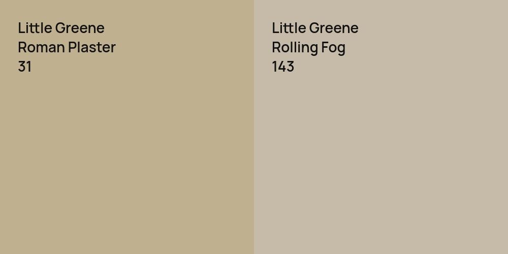 Little Greene Roman Plaster vs. Little Greene Rolling Fog