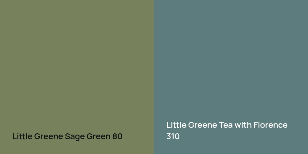 Little Greene Sage Green vs. Little Greene Tea with Florence