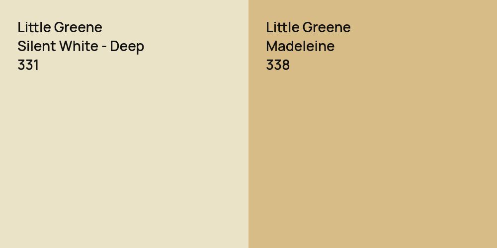 Little Greene Silent White - Deep vs. Little Greene Madeleine