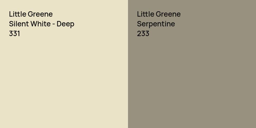 Little Greene Silent White - Deep vs. Little Greene Serpentine