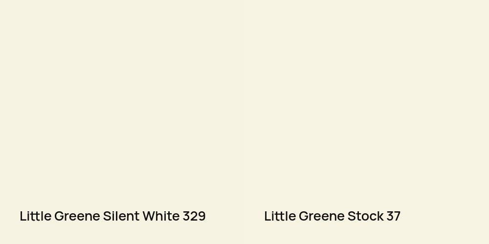 Little Greene Silent White vs. Little Greene Stock