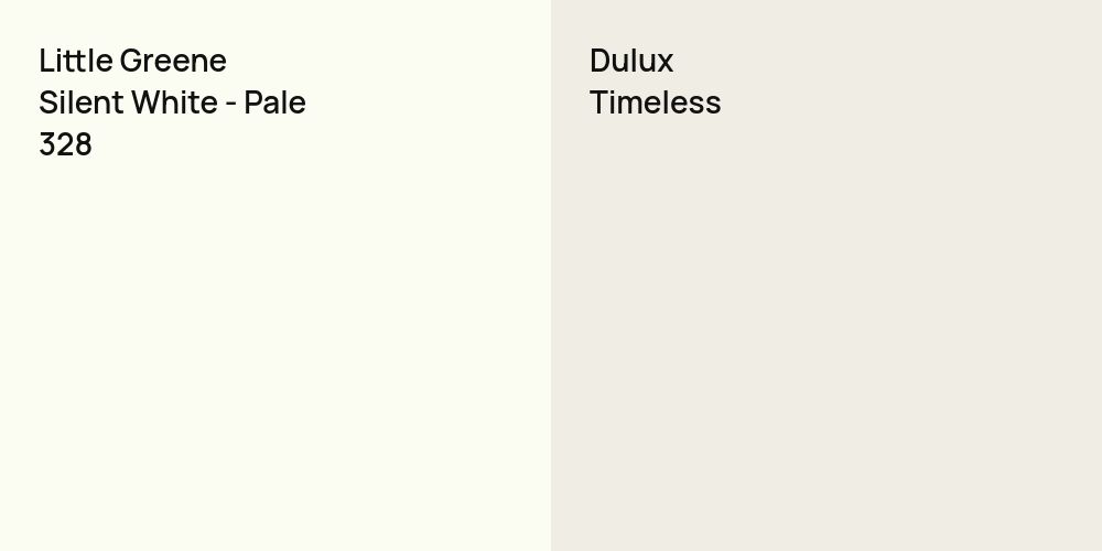 Little Greene Silent White - Pale vs. Dulux Timeless