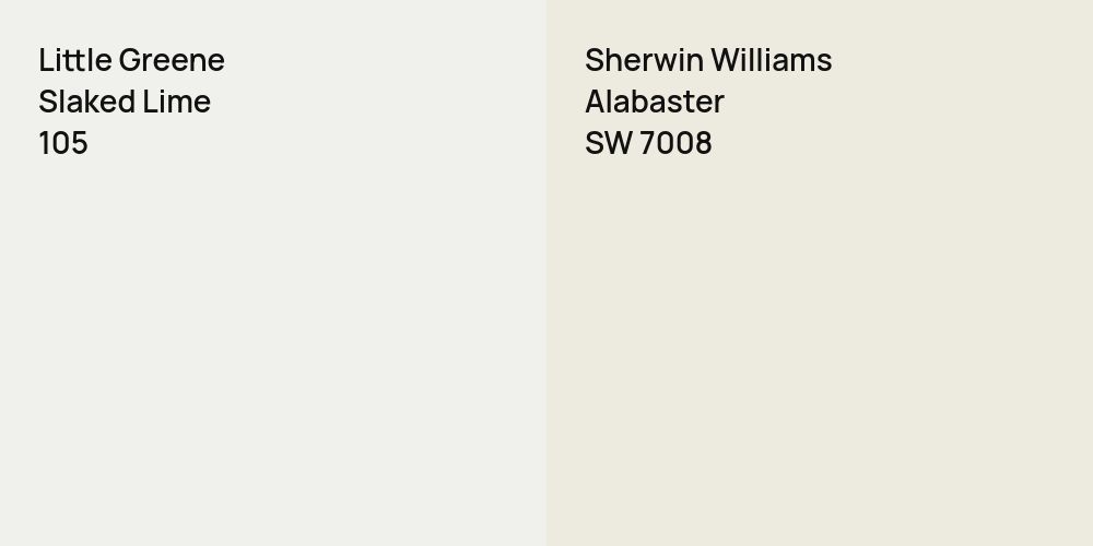 Little Greene Slaked Lime vs. Sherwin Williams Alabaster