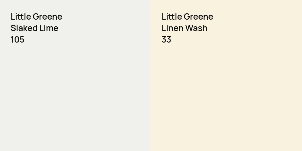 Little Greene Slaked Lime vs. Little Greene Linen Wash