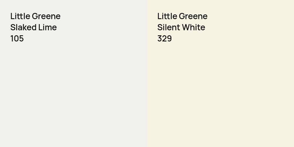 Little Greene Slaked Lime vs. Little Greene Silent White