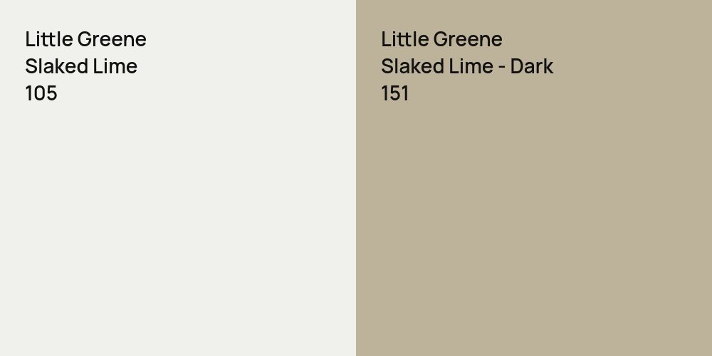 Little Greene Slaked Lime vs. Little Greene Slaked Lime - Dark