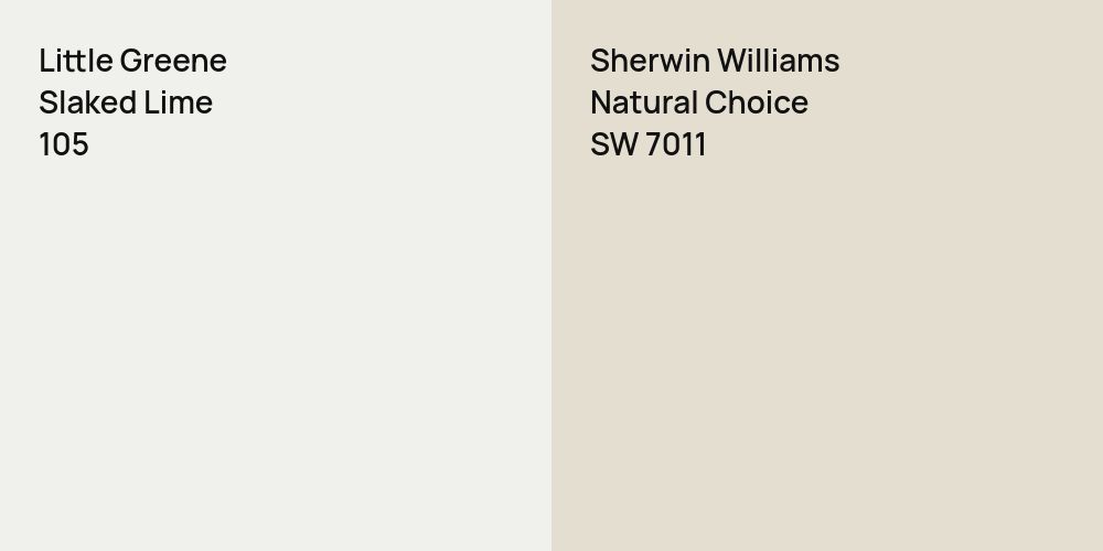 Little Greene Slaked Lime vs. Sherwin Williams Natural Choice