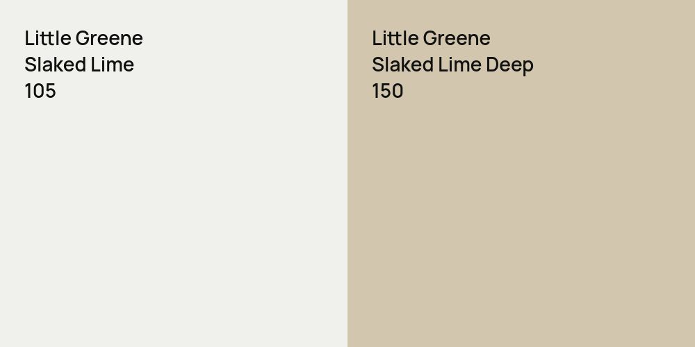 Little Greene Slaked Lime vs. Little Greene Slaked Lime Deep