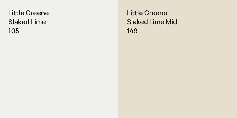 Little Greene Slaked Lime vs. Little Greene Slaked Lime Mid