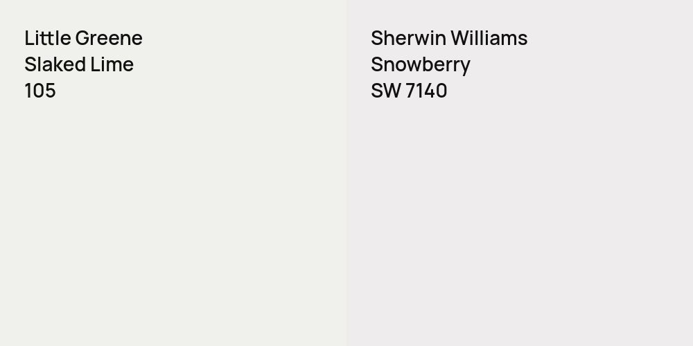 Little Greene Slaked Lime vs. Sherwin Williams Snowberry