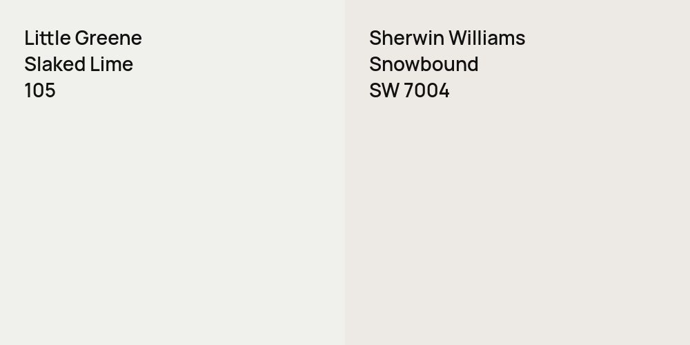 Little Greene Slaked Lime vs. Sherwin Williams Snowbound