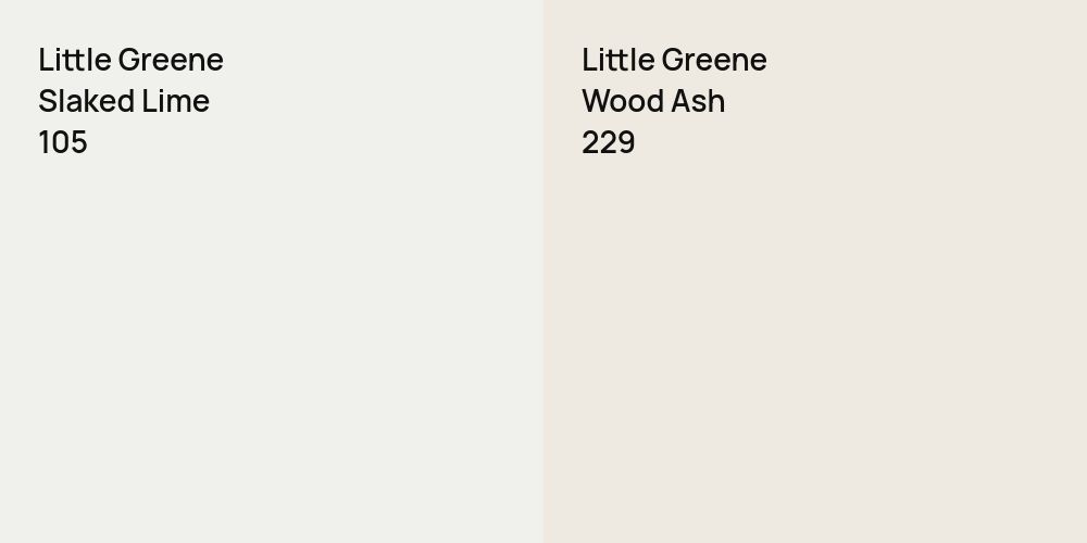 Little Greene Slaked Lime vs. Little Greene Wood Ash