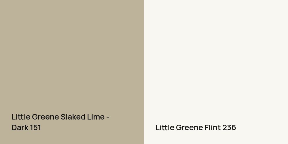 Little Greene Slaked Lime - Dark vs. Little Greene Flint