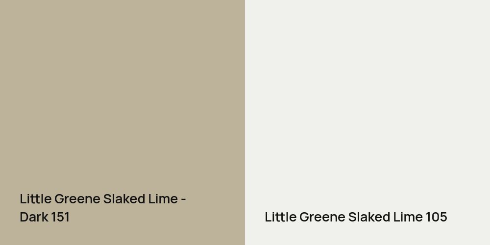 Little Greene Slaked Lime - Dark vs. Little Greene Slaked Lime