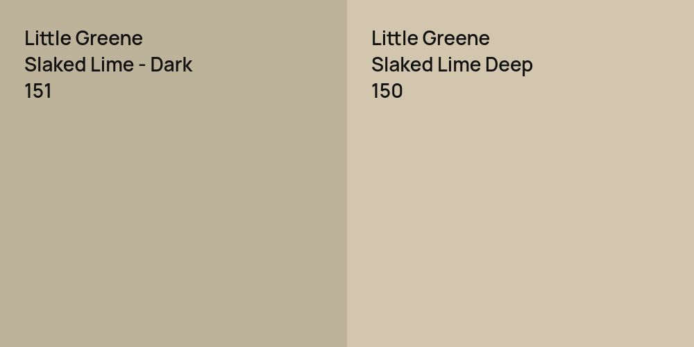 Little Greene Slaked Lime - Dark vs. Little Greene Slaked Lime Deep