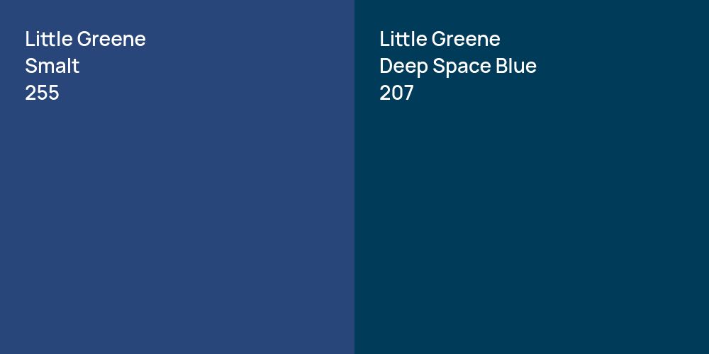 Little Greene Smalt vs. Little Greene Deep Space Blue