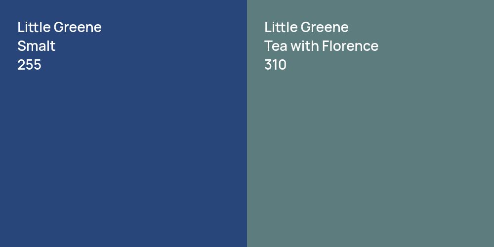 Little Greene Smalt vs. Little Greene Tea with Florence