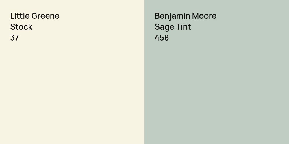 Little Greene Stock vs. Benjamin Moore Sage Tint