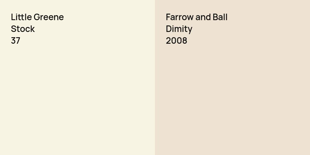 Little Greene Stock vs. Farrow and Ball Dimity