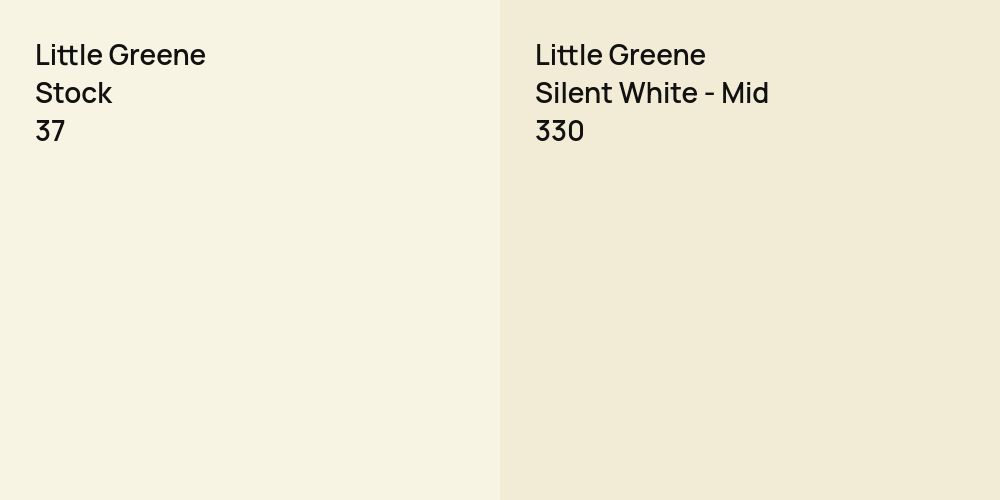 Little Greene Stock vs. Little Greene Silent White - Mid