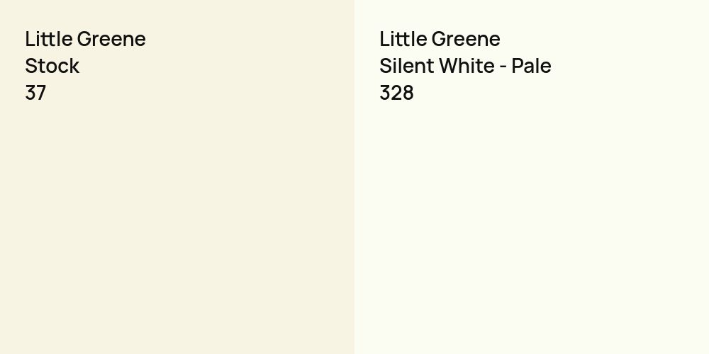 Little Greene Stock vs. Little Greene Silent White - Pale