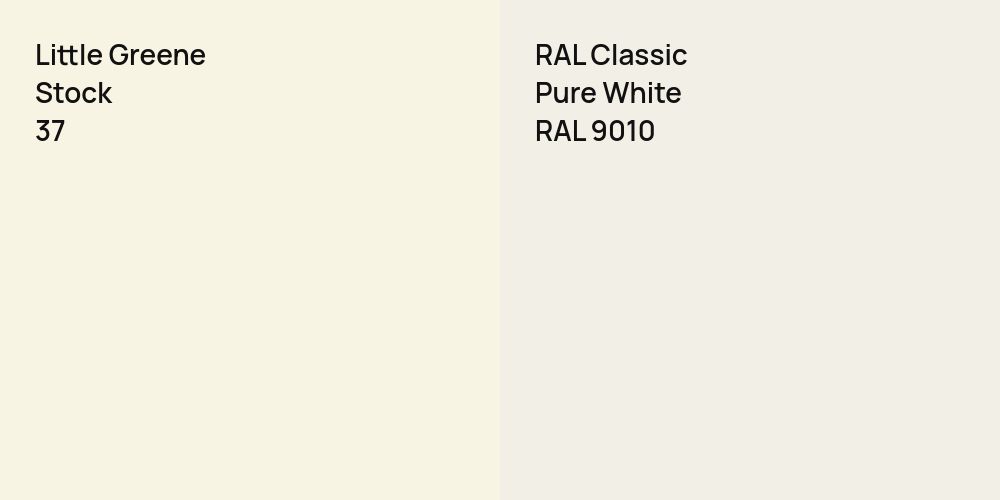 Little Greene Stock vs. RAL Classic Pure White