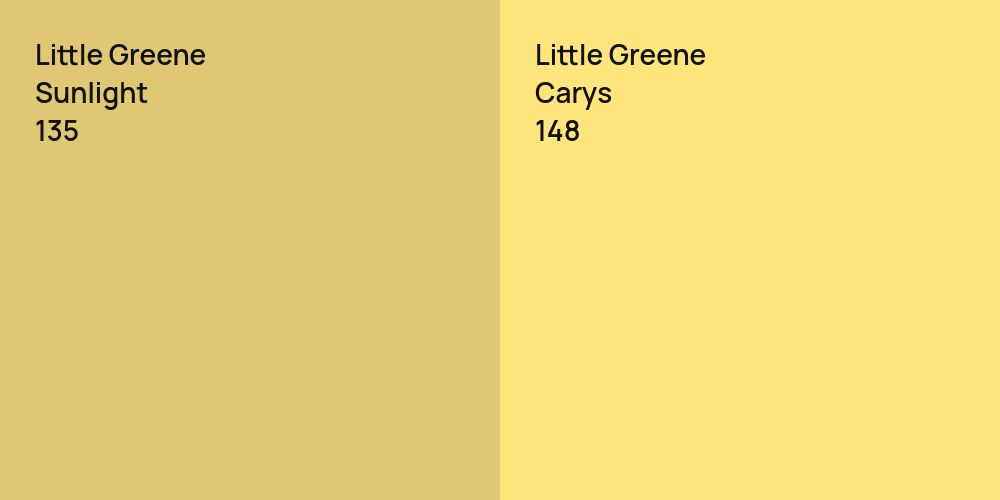 Little Greene Sunlight vs. Little Greene Carys