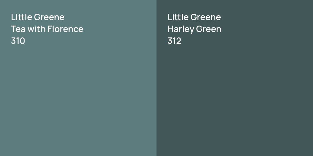 Little Greene Tea with Florence vs. Little Greene Harley Green