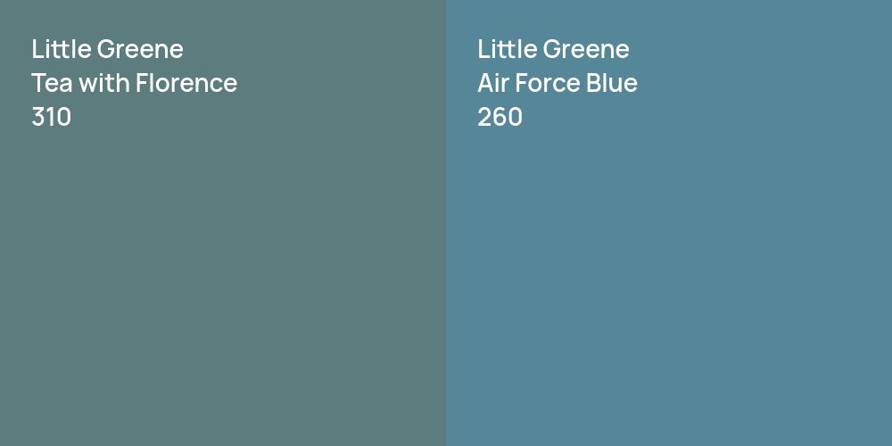 Little Greene Tea with Florence vs. Little Greene Air Force Blue