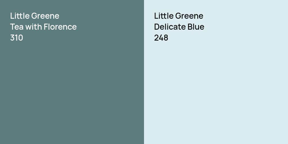 Little Greene Tea with Florence vs. Little Greene Delicate Blue