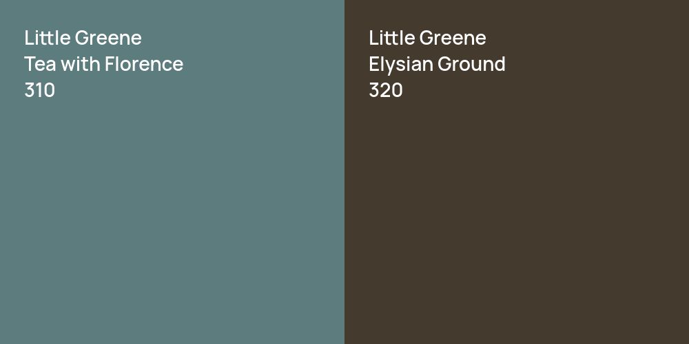 Little Greene Tea with Florence vs. Little Greene Elysian Ground