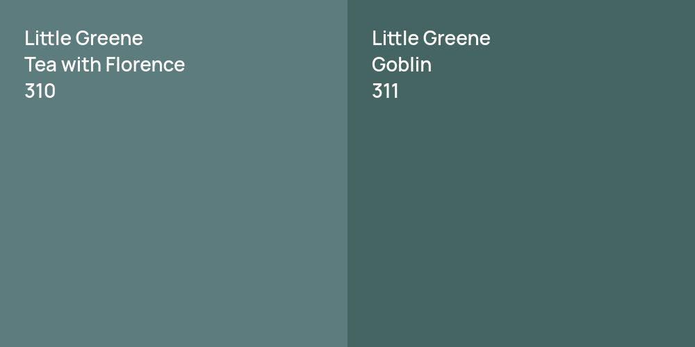 Little Greene Tea with Florence vs. Little Greene Goblin