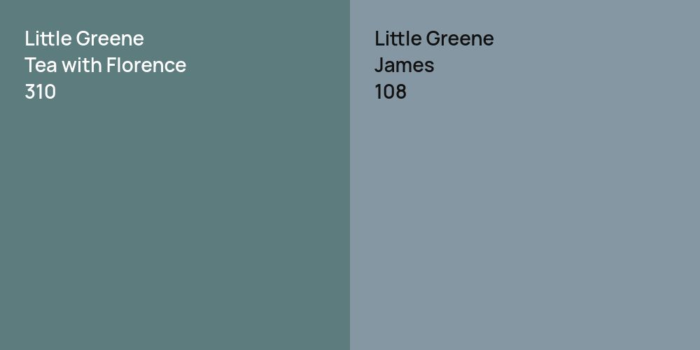 Little Greene Tea with Florence vs. Little Greene James