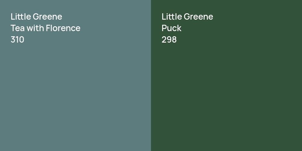 Little Greene Tea with Florence vs. Little Greene Puck