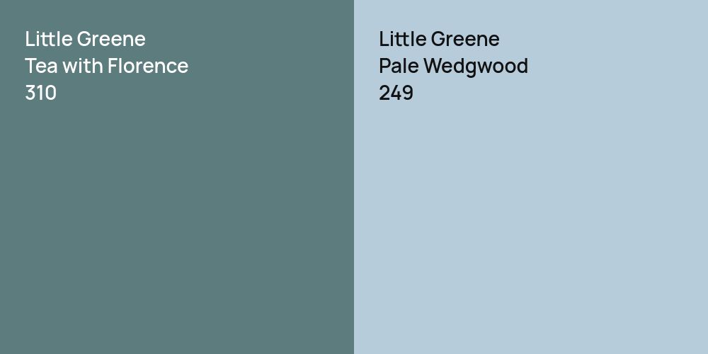 Little Greene Tea with Florence vs. Little Greene Pale Wedgwood