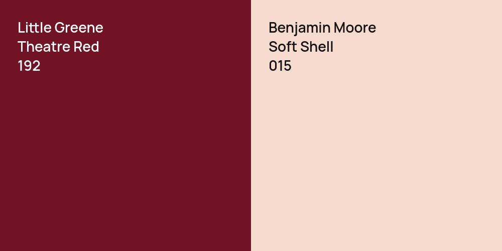 Little Greene Theatre Red vs. Benjamin Moore Soft Shell