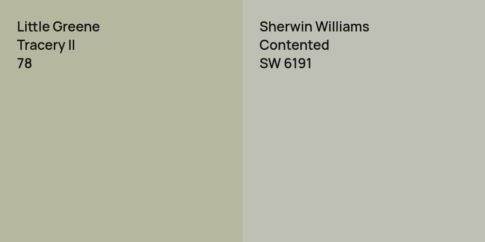 Little Greene Tracery II vs. Sherwin Williams Contented