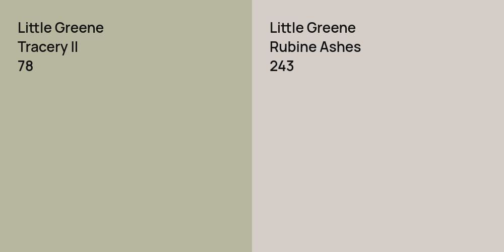 Little Greene Tracery II vs. Little Greene Rubine Ashes