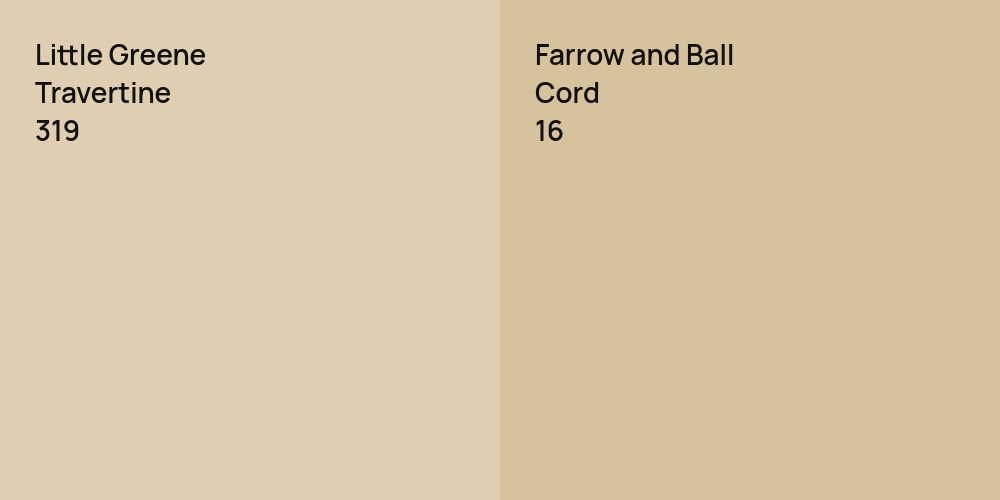 Little Greene Travertine vs. Farrow and Ball Cord