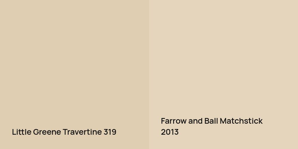 Little Greene Travertine vs. Farrow and Ball Matchstick