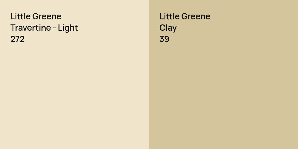 Little Greene Travertine - Light vs. Little Greene Clay