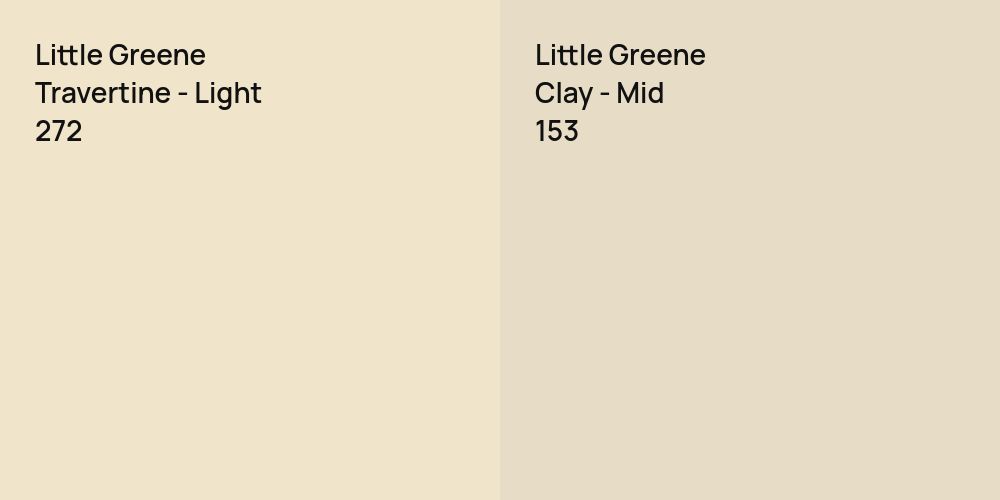 Little Greene Travertine - Light vs. Little Greene Clay - Mid