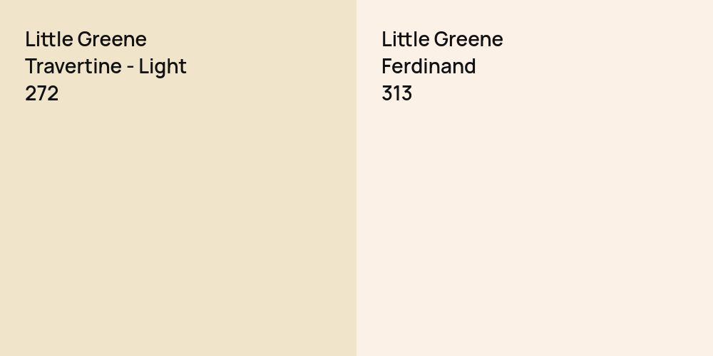 Little Greene Travertine - Light vs. Little Greene Ferdinand