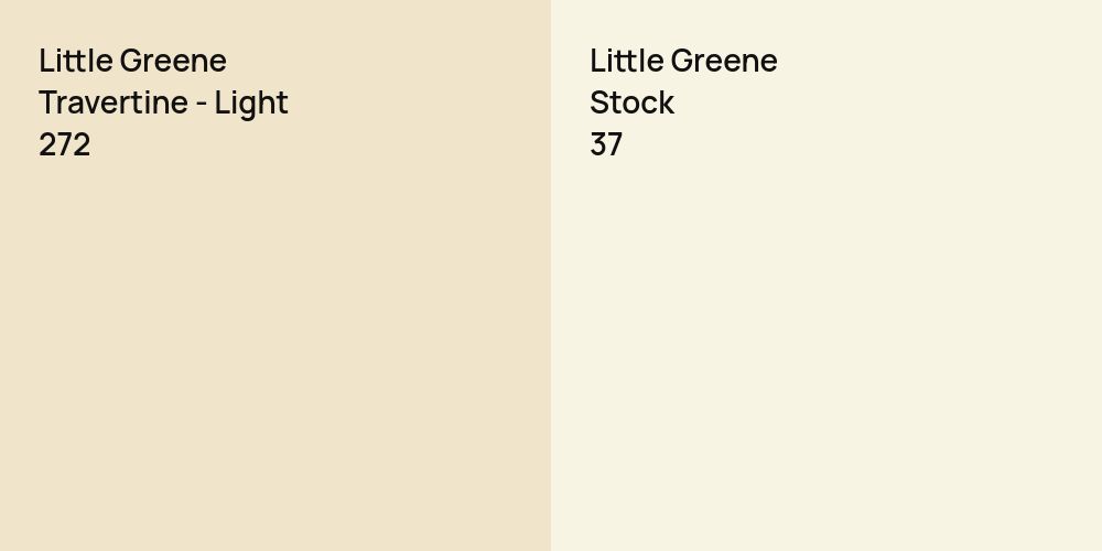 Little Greene Travertine - Light vs. Little Greene Stock