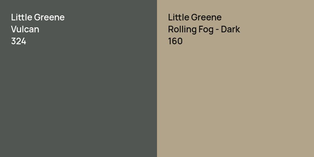 Little Greene Vulcan vs. Little Greene Rolling Fog - Dark