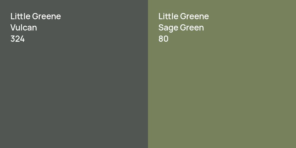 Little Greene Vulcan vs. Little Greene Sage Green