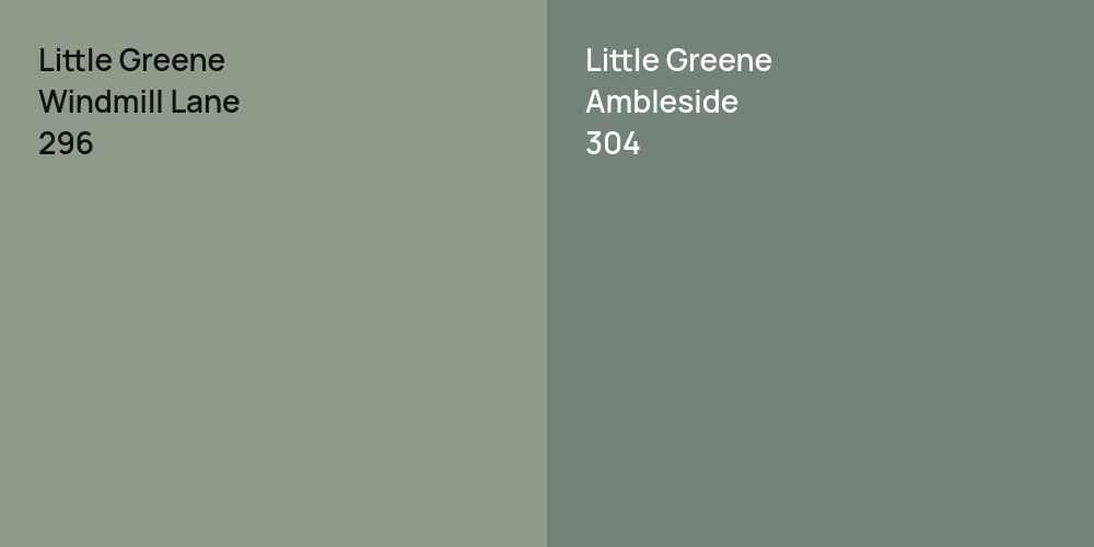 Little Greene Windmill Lane vs. Little Greene Ambleside