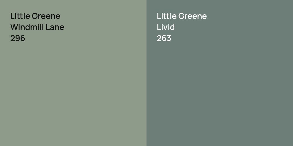 Little Greene Windmill Lane vs. Little Greene Livid