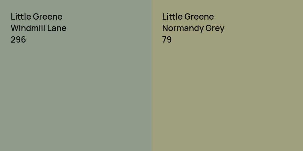 Little Greene Windmill Lane vs. Little Greene Normandy Grey